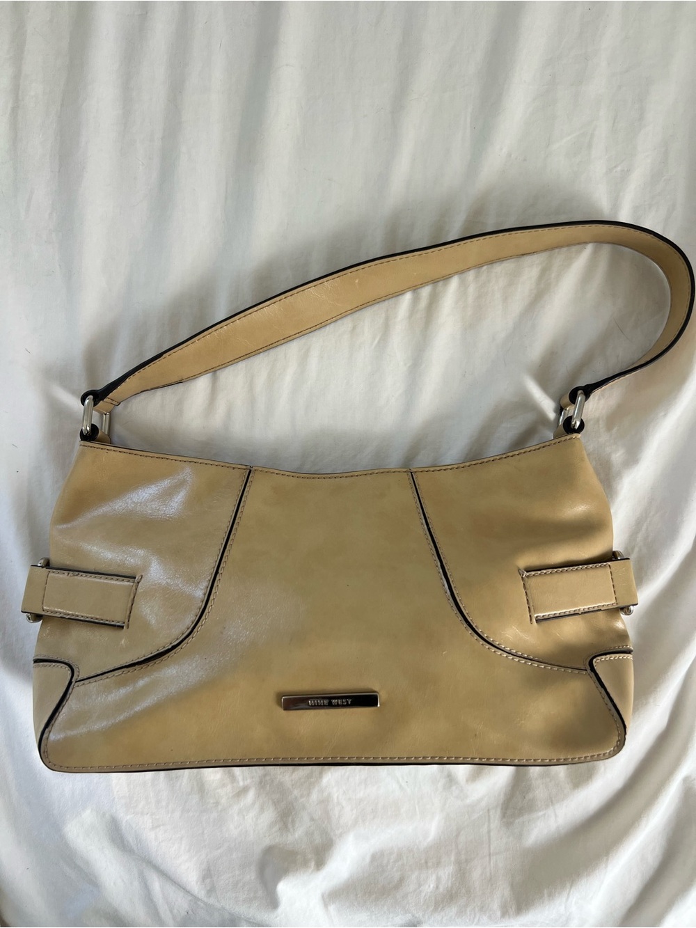 Nine West Tan Shoulder Bag with Contrast Trim